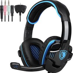 SADES SA-708GT 3.5mm Gaming Headset w/MIC Surround Stereo for PS4 Tablet PC B9G1