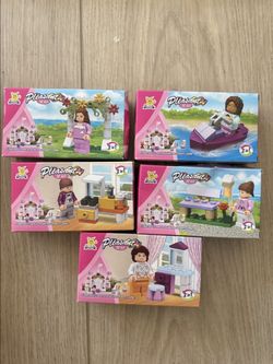 Pleasant Building Block Sets – 5 Boxes, 2-in-1, New