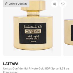 LATTAFA Unisex Confidential Private Gold EDP Spray 3.38 ozDupe for