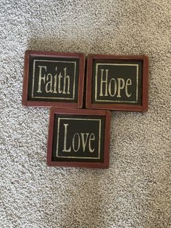 Faith, Hope, Love Wall Decor
