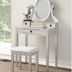 Silver Make-Up Vanity 