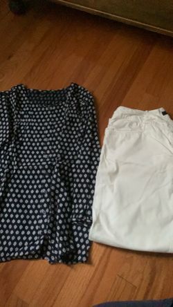 Talbots Blouse and CHAPS pants