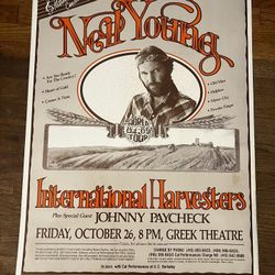 Neil Young 84/85 Tour Concert Poster
