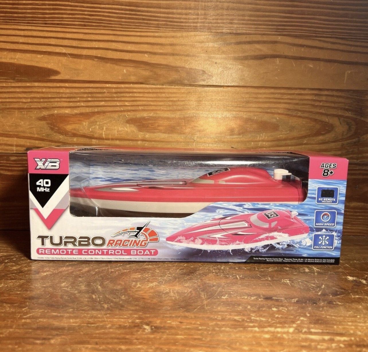 New XVB Turbo Racing 40mhz Remote Control Blue & Yellow Speed Boat