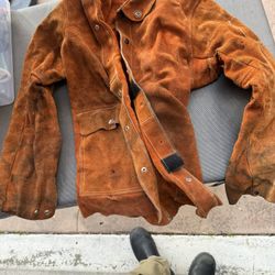 Welding Jacket Leather Size Small