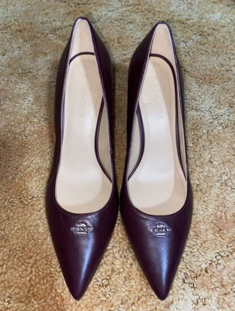Burgundy Coach High Heels