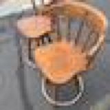 2 Solid Wood Bar Stools