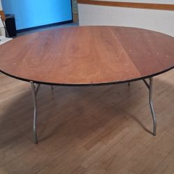12 Folding Wood Banquet Tables 