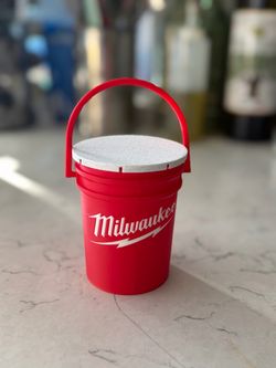 Milwaukee-Inspired Mini Bucket  with Lid Desk Organizer