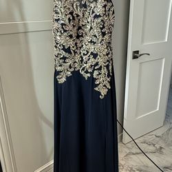 Rose Gold And Navy Dress