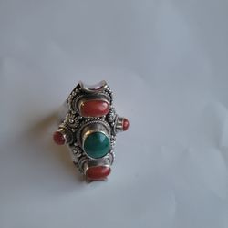 Studded Death Adjustable Sterling Silver 