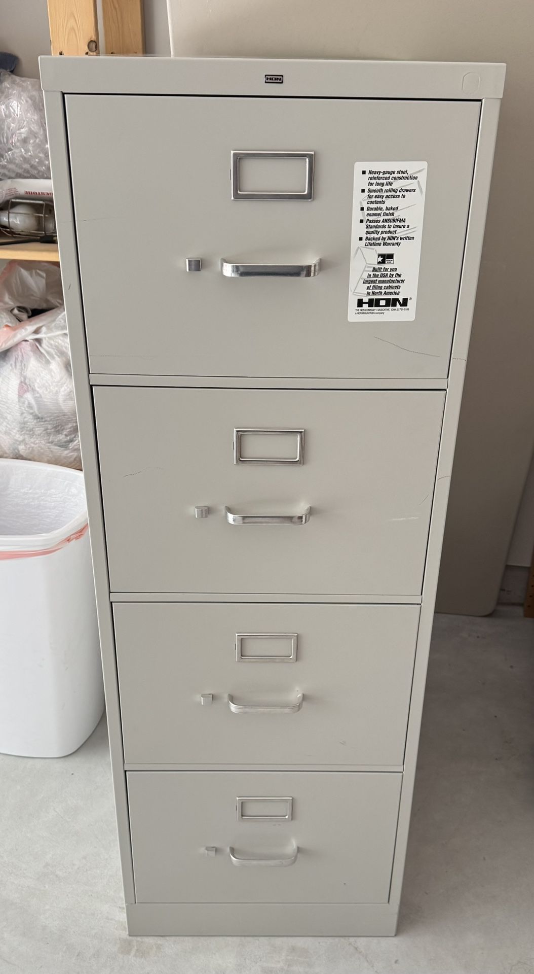 Hon Four Drawer Metal Filing Cabinet - Like New