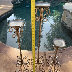 Cast Iron Candle Holders 