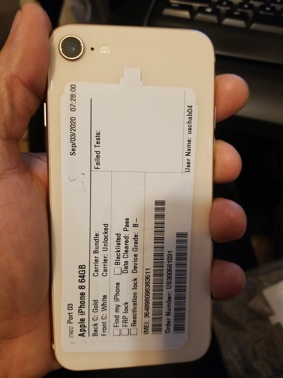 IPhone 8 64gb unlocked gold