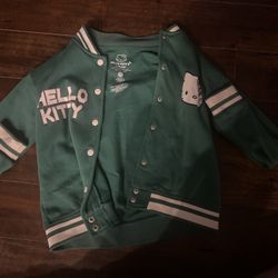 green and pink hello kitty jacket 