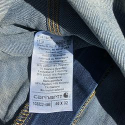 Carhardt Bib Overalls 46”x 32”