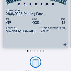 Diamond Club Parking Tickets - Mariners Garage