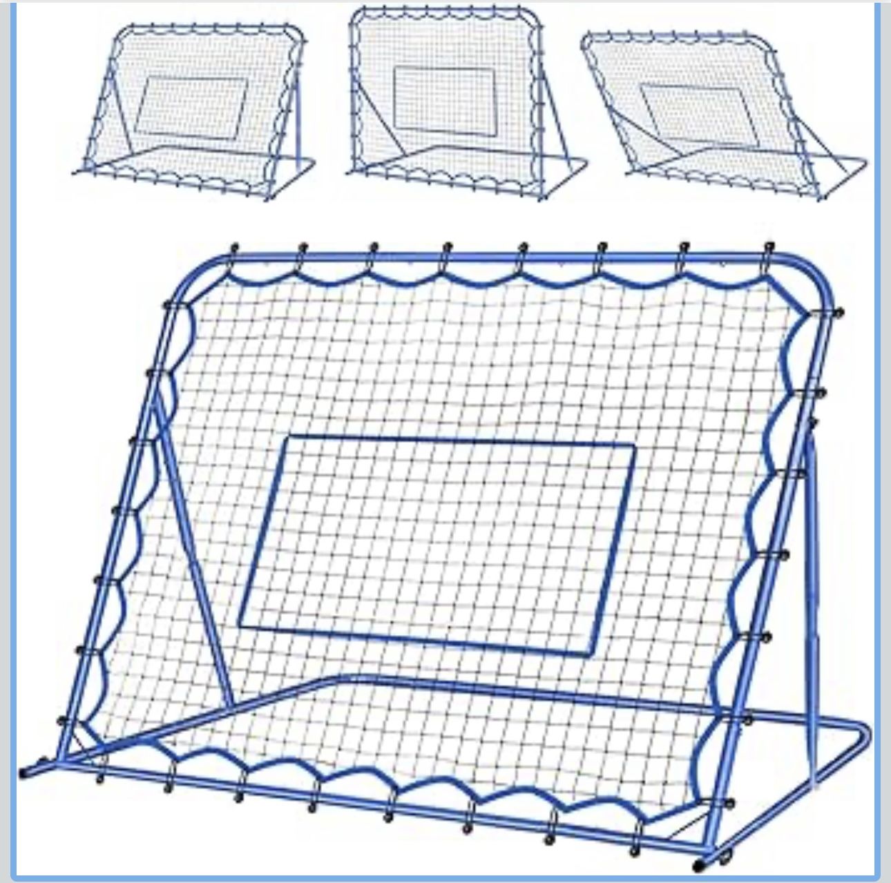 Soccer Rebounder Net, Quick-Switch Angle Dual-Sided/Dual/Three Mode Easy Setup