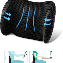Lumbar Pillow, Lumbar Support Pillow for Office Chair, Ergonomic Memory Foam Back Pillow for Car, Chair Back Support for Low Back Pain Relief, Back Su