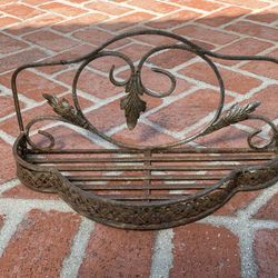  Mid-century 1960s Metal Wall Art Shelf Basket scalloped Shelf display piece mosaic project