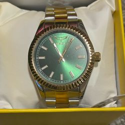 New Invicta Specialty I Men’s Watch 40mm Green Dial Gold/Silver - Model 69012
