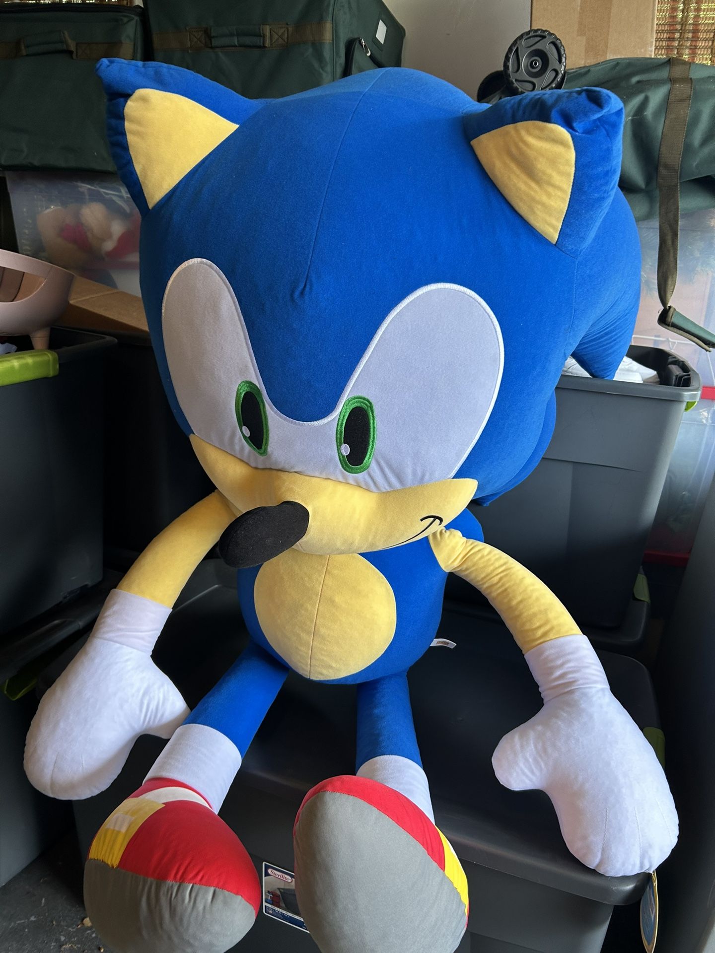 Life Size Sonic Hedgehog Stuffed Toy In New Condition