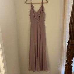 Dessy bridesmaid dress mauve chiffon Vivian mauve purple dress size 4