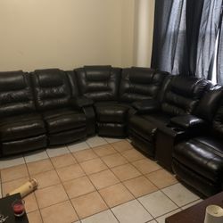 Leather Sectional 