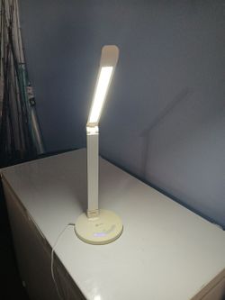 TaoTronics Dimmable LED Desk Lamp with Touch Controls & USB Port - White