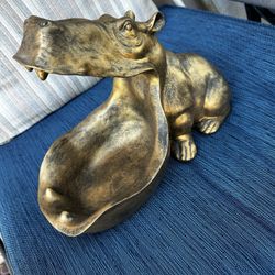 Bronze Hippo Decor