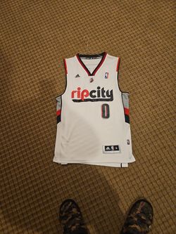 Damon Lillard Rip City Adidas NBA Embroidered Jersey Sz Medium