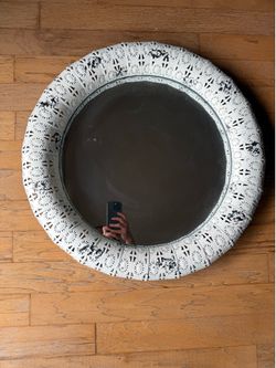 White Farm House Mirror