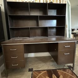 Office Desk With Book Case 