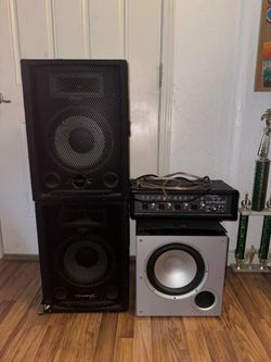 Stage Speakers And Subwoofer
