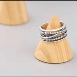 925 Sterling Silver Open Ring Size 6, 7