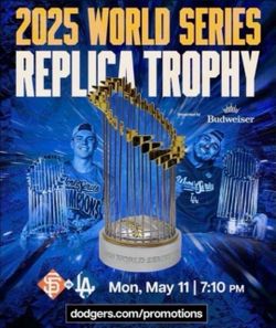 2025 Dodgers world series championship trophy