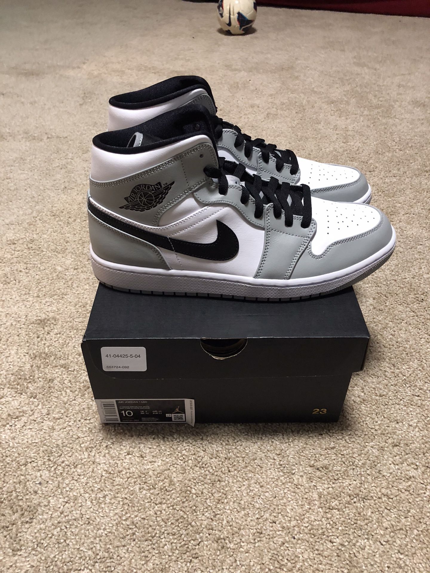 Jordan 1 Mid Smoke Grey Size 10