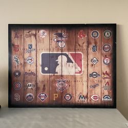 Major League Baseball Wall Art Canvas American & National League Teams Lay out
