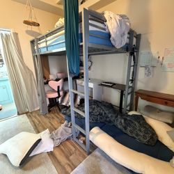 Queen Size Metal Loft Bed