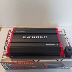 CRUNCH 3500 WATTS MONOBLOCK 1 OHM STABLE BUILT IN CROSSOVER WITH BASS CONTROL CAR AMPLIFIER ( BRAND NEW PRICE IS LOWEST INSTALL NOT AVAILABLE ) 