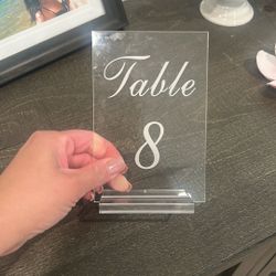 Table numbers 1-9