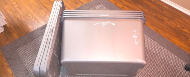 4 - 30 gallon storage bins