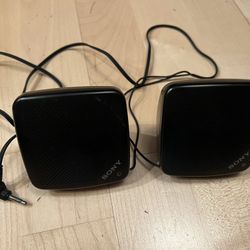 Vintage Sony Portable Speakers - SRS-5 - 1992