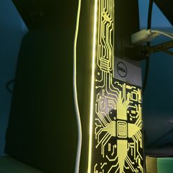 Gaming pc with keyboard and mouse.