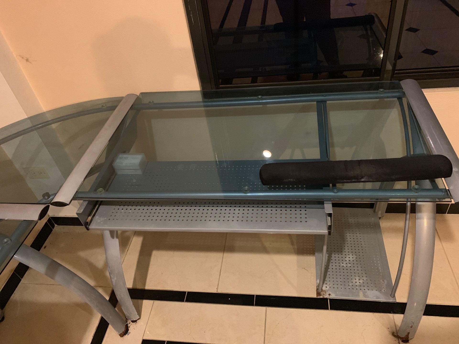 Glass desk