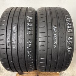 2 Tires 275 35 20 Continental Extremecontact Sport 02 No Repairs 