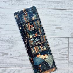 Cozy Cat Bookshelf Metal Bookmark – Local Pick Up