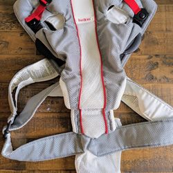 Baby Bjorn Infant Baby Carrier Gray White Mesh Light Breathable 8-25lb