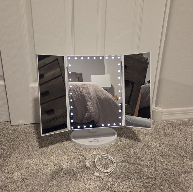 Impressions Vanity LED Makeup Mirror - White