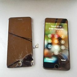 iPhone cracked screen